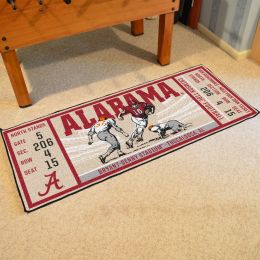 Alabama Crimson Tide Ticket Runner Mat - 29.5 x 72