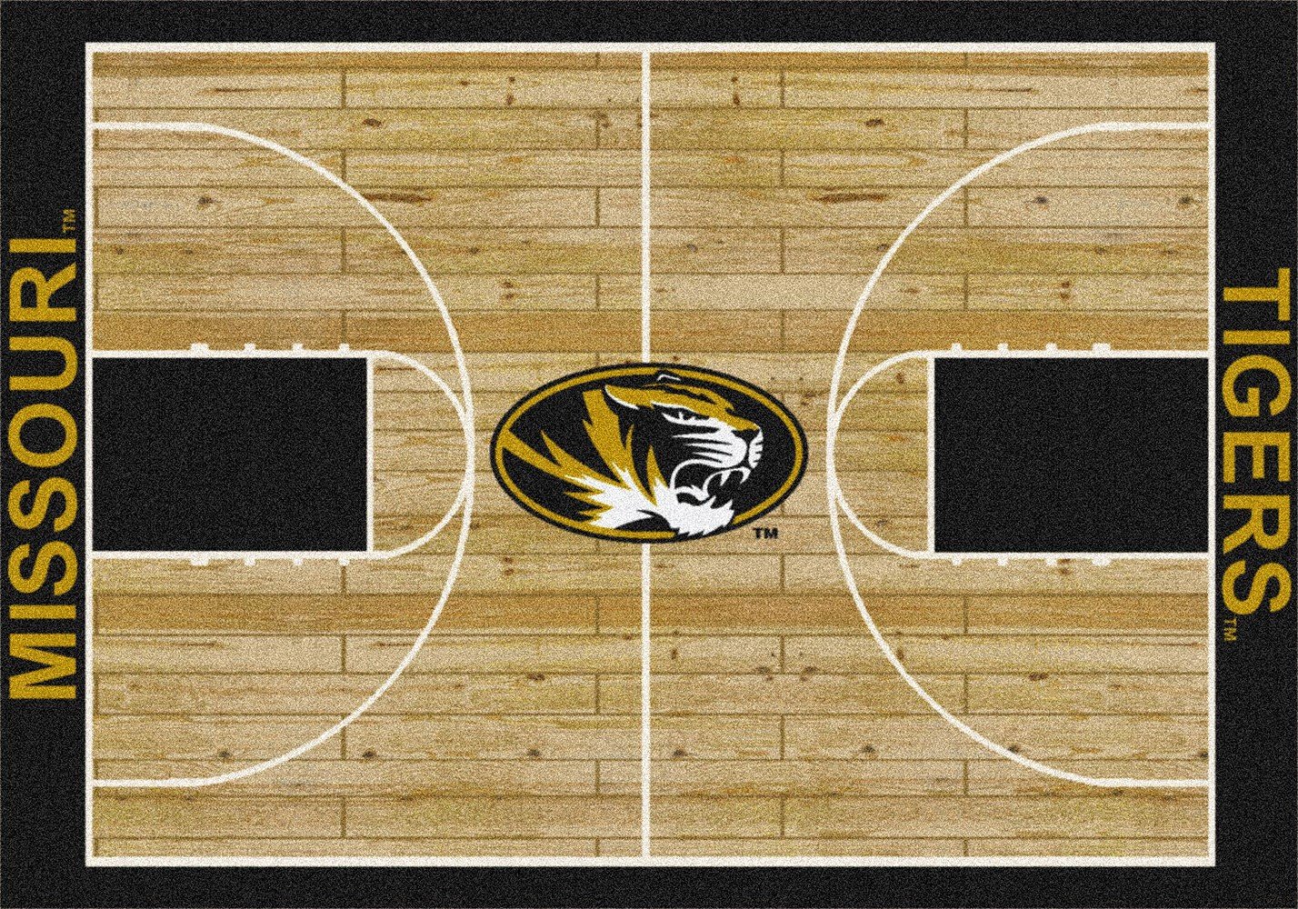 MU Tigers Basketball Home Court Nylon Area Rug