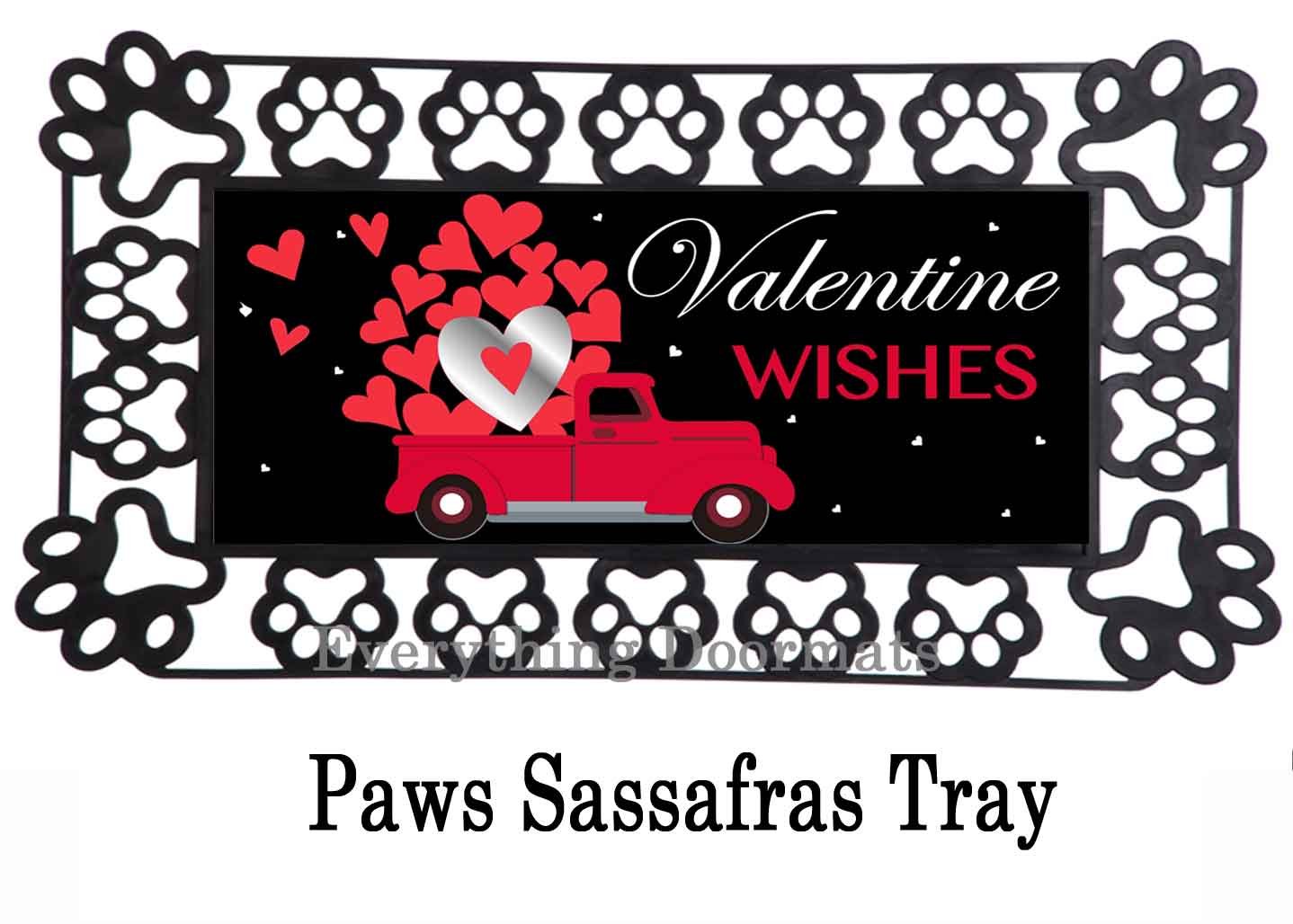 Sassafras Valentine Wishes Switch Doormat 10 x 22 Insert
