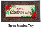 Valentine's Day Floral Sassafras Mat - 10 x 22 Insert Doormat