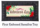 Valentine's Day Floral Sassafras Mat - 10 x 22 Insert Doormat