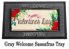 Valentine's Day Floral Sassafras Mat - 10 x 22 Insert Doormat