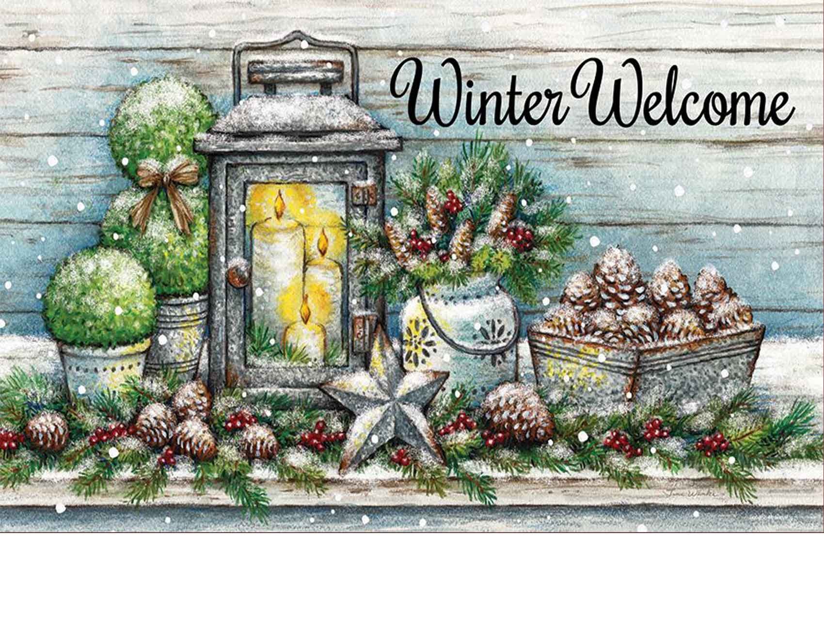 Indoor & Outdoor Warm Winter Insert Doormat18x30