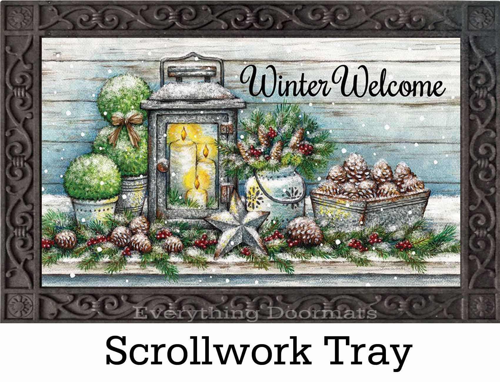 Indoor & Outdoor Warm Winter Insert Doormat18x30