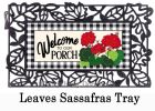 Welcome to Our Porch Geraniums Sassafras Mat - 10x22 Insert Doormat