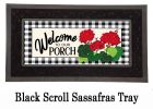 Welcome to Our Porch Geraniums Sassafras Mat - 10x22 Insert Doormat