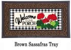 Welcome to Our Porch Geraniums Sassafras Mat - 10x22 Insert Doormat
