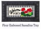 Welcome to Our Porch Geraniums Sassafras Mat - 10x22 Insert Doormat