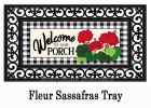 Welcome to Our Porch Geraniums Sassafras Mat - 10x22 Insert Doormat