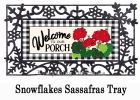 Welcome to Our Porch Geraniums Sassafras Mat - 10x22 Insert Doormat