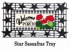 Welcome to Our Porch Geraniums Sassafras Mat - 10x22 Insert Doormat