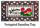 Welcome to Our Porch Geraniums Sassafras Mat - 10x22 Insert Doormat