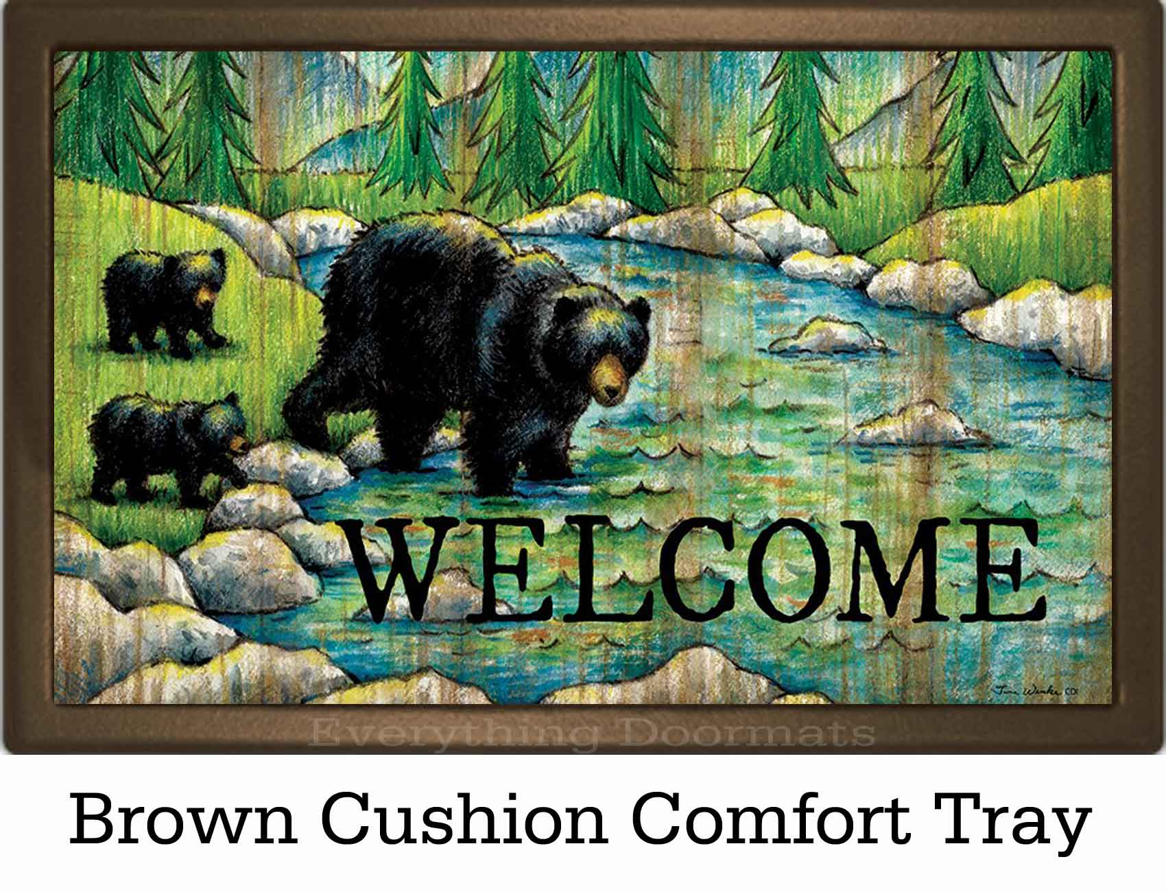HF by LT Bear Welcome 100% Coir Doormat Naturally Durable 18 x 30 inches PVC-Backing Sustainable 