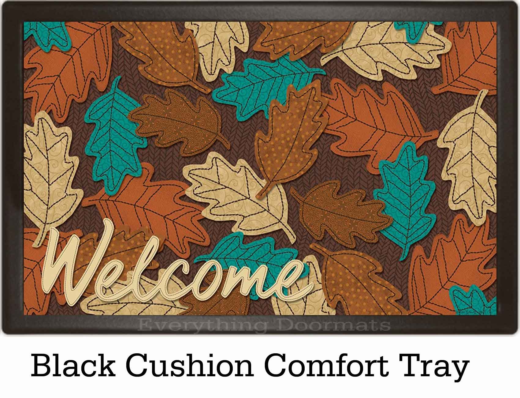 Indoor & Outdoor Fall Leaves Insert Doormat 18x30