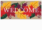 Welcome Fall Leaves Sassafras Mat - 10 x 22 Insert Doormat