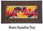 Welcome Fall Leaves Sassafras Mat - 10 x 22 Insert Doormat