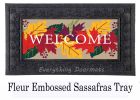 Welcome Fall Leaves Sassafras Mat - 10 x 22 Insert Doormat
