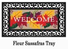 Welcome Fall Leaves Sassafras Mat - 10 x 22 Insert Doormat