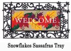 Welcome Fall Leaves Sassafras Mat - 10 x 22 Insert Doormat