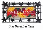 Welcome Fall Leaves Sassafras Mat - 10 x 22 Insert Doormat