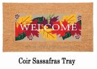 Welcome Fall Leaves Sassafras Mat - 10 x 22 Insert Doormat