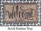 Welcome Script Diamond Embossed Dimension Doormat - 19 x 30