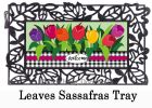 Welcome Spring Tulips Sassafras Mat - 10 x 22 Insert Doormat