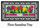 Welcome Spring Tulips Sassafras Mat - 10 x 22 Insert Doormat