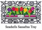 Welcome Spring Tulips Sassafras Mat - 10 x 22 Insert Doormat