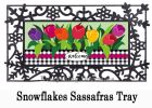 Welcome Spring Tulips Sassafras Mat - 10 x 22 Insert Doormat