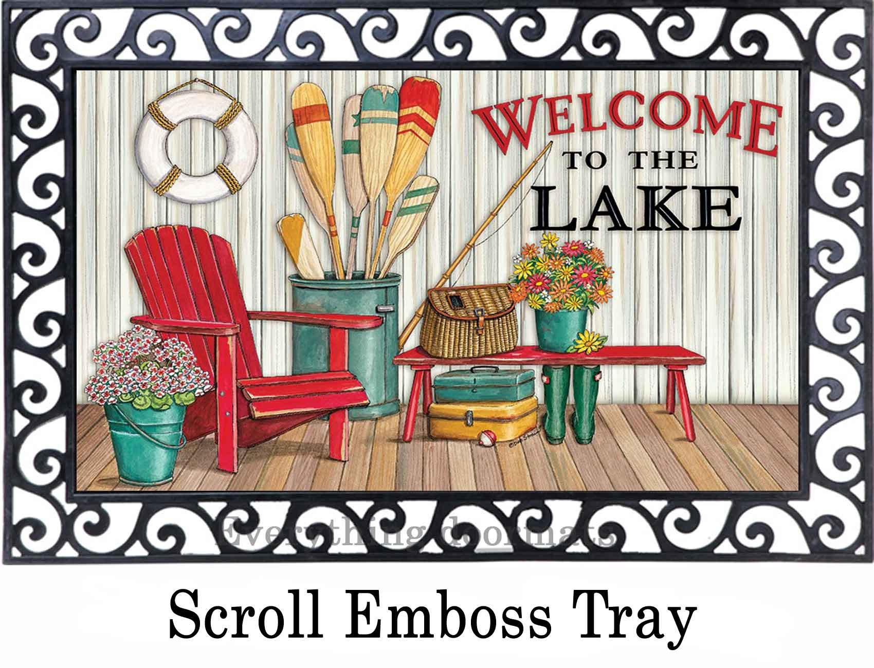 Indoor Outdoor Welcome To The Lake Insert Doormat 18x30