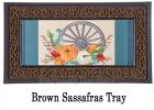 Welcome Wagon Wheel Sassafras Mat - 10 x 22 Insert Doormat