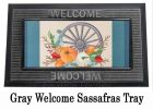 Welcome Wagon Wheel Sassafras Mat - 10 x 22 Insert Doormat