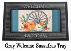 Welcome Wagon Wheel Sassafras Mat - 10 x 22 Insert Doormat