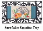 Welcome Wagon Wheel Sassafras Mat - 10 x 22 Insert Doormat