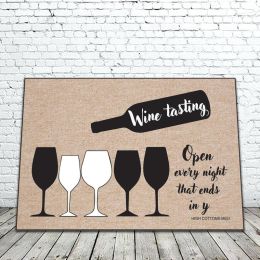 Wine Tasting Doormat - 18x30 Funny