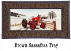 Winter Red Tractor Sassafras Mat - 10 x 22 Insert Doormat