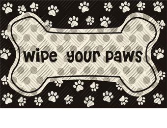 Hatch Embossed Wipe Your Paws Dimensions Doormat - 19 x 30