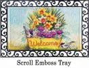 Embossed Yellow Bucket Welcome Doormat - 19 x 30