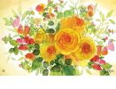 Yellow Roses Indoor & Outdoor MatMates Insert Doormat - 18 x 30