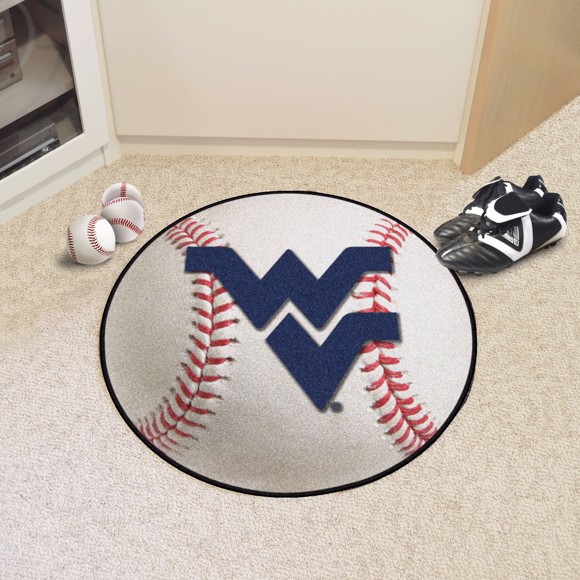 West Virginia University Ball Shaped Area Rugs (Ball Shaped Area Rugs: Baseball)