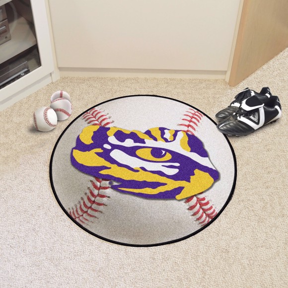 Louisiana State University Ball-Shaped Area Rugs (Ball Shaped Area Rugs: Baseball)