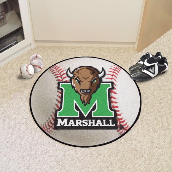 Marshall University Ball Shaped Area Rugs (Ball Shaped Area Rugs: Baseball)