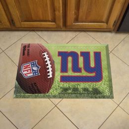 New York Giants Scrapper Doormat - 19 x 30 rubber (Field & Logo: Football Field)