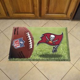 Tampa Bay Buccaneers Scrapper Doormat - 19 x 30 rubber (Field & Logo: Football Field)