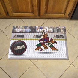 Coyotes Scrapper Doormat - 19" x 30" Rubber (Camo or Rink Design: Rink & Logo)