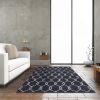 Artistic Trellis Rug - Light Navy