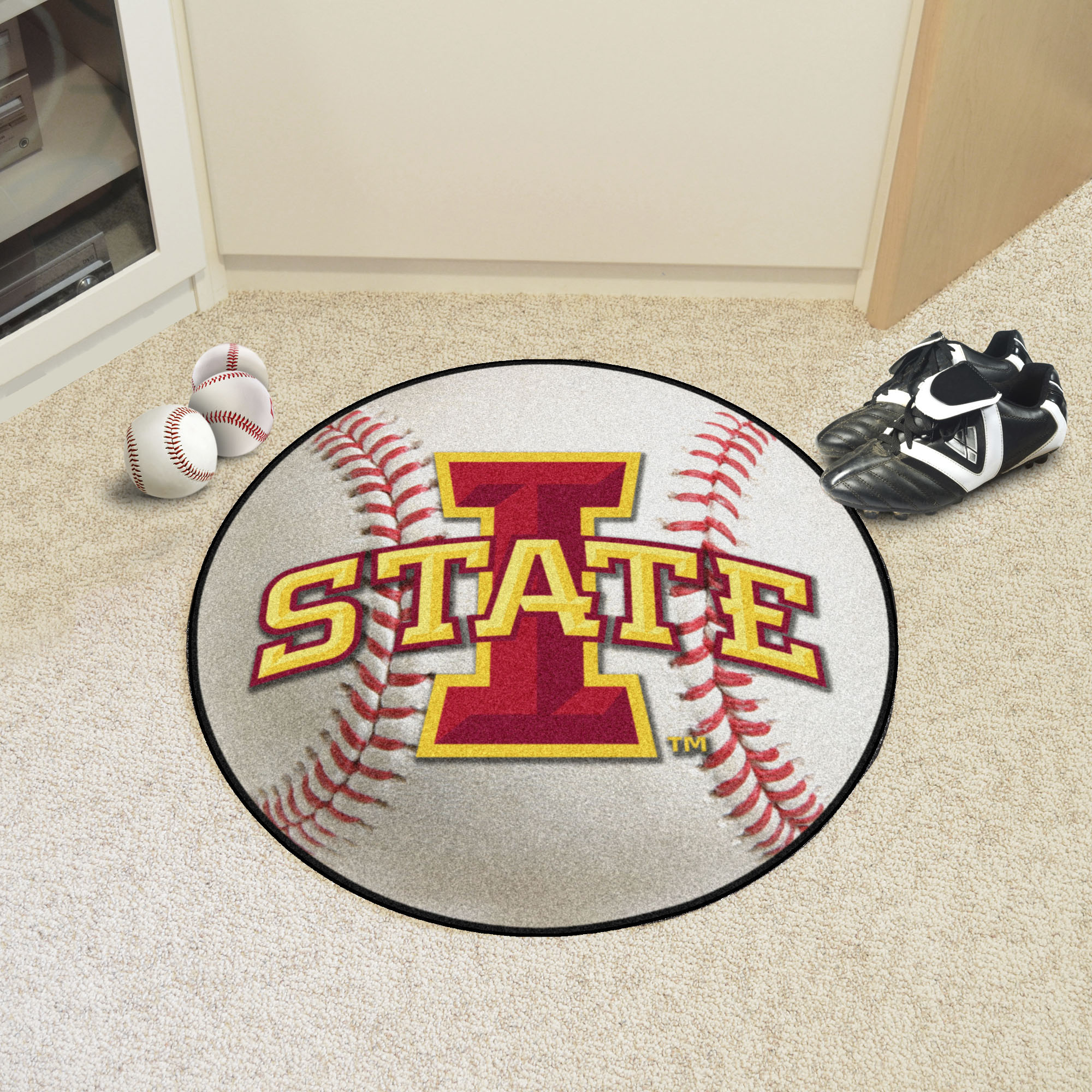Iowa State University Ball-Shaped Area Rugs (Ball Shaped Area Rugs: Baseball)