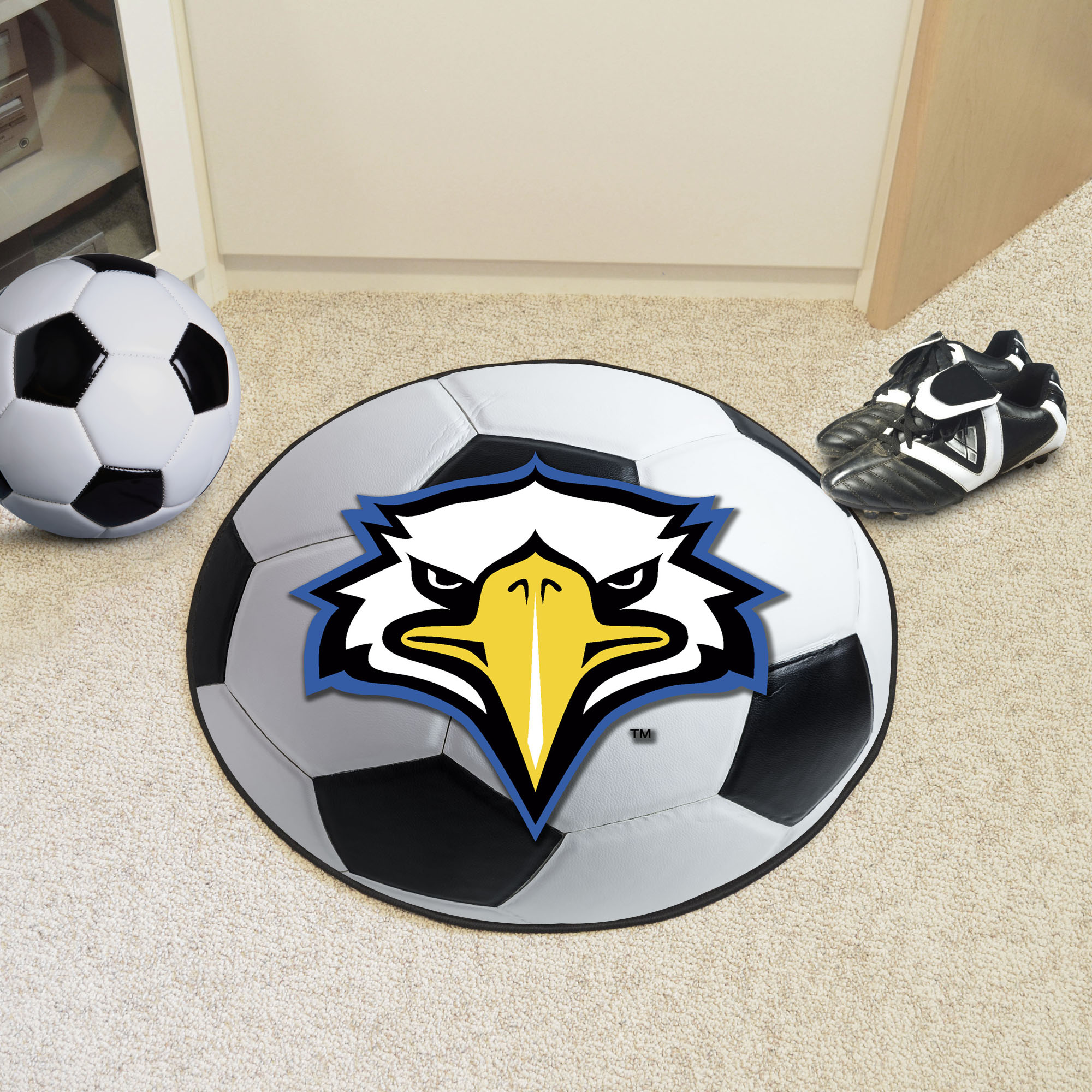 Kennesaw State University Mascot Ball-Shaped Area Rugs (Ball Shaped Area Rugs: Soccer Ball)