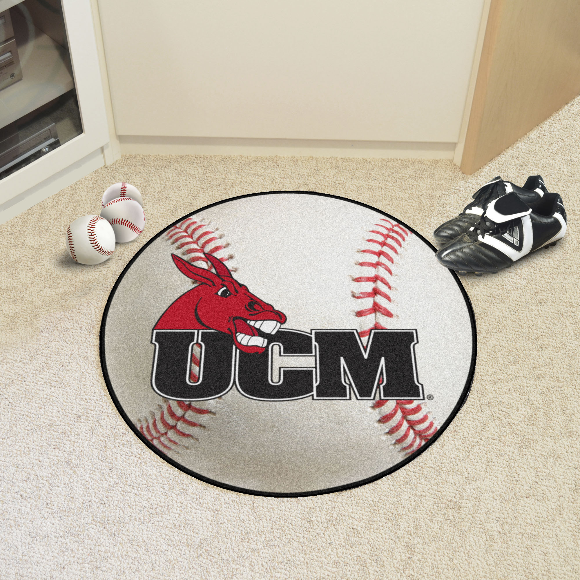University of Central Missouri Mules Ball Shaped Area Rugs (Ball Shaped Area Rugs: Baseball)
